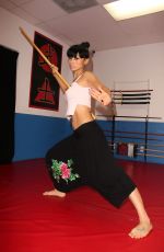 BAI LING at Martial Arts Training in Los Angeles