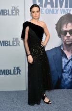 BRIE LARSON at The Gambler Premiere in New York