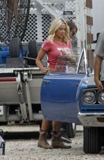 BRITTANY DANIEL on the Set of Joe Dirt 2 in New Orleans