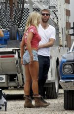 BRITTANY DANIEL on the Set of Joe Dirt 2 in New Orleans