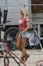 BRITTANY DANIEL on the Set of Joe Dirt 2 in New Orleans