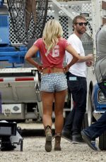 BRITTANY DANIEL on the Set of Joe Dirt 2 in New Orleans