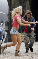 BRITTANY DANIEL on the Set of Joe Dirt 2 in New Orleans