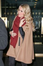 CARRIE UNDERWOOD Leaves Today Show in New York
