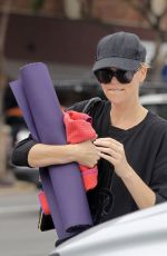 CHARLIZE THERON Arrives at a Yoga Class in Los Angeles