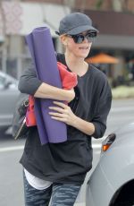 CHARLIZE THERON Arrives at a Yoga Class in Los Angeles