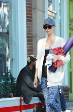 CHARLIZE THERON Leaves a Yoga Class in Los Angeles 2012