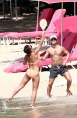 CHLOE GREEN in Bikini on the Beach in Barbados