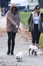 DAISY LOWE Walks Her Dog Out in Primrose Hill