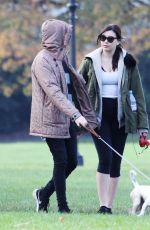 DAISY LOWE Walks Her Dog Out in Primrose Hill