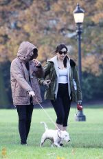 DAISY LOWE Walks Her Dog Out in Primrose Hill