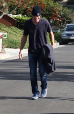 DAKOTA FANNING Out Walks Her Dog in Los Angeles