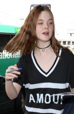 ELLE FANNING at Los Angeles International Airport 1712