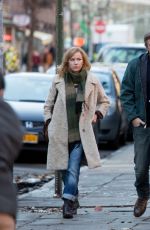 ELLE FANNING on the Set of Three Generations in New York 0412