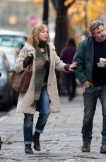 ELLE FANNING on the Set of Three Generations in New York 0412