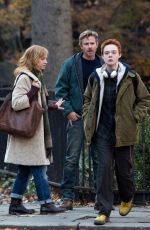ELLE FANNING on the Set of Three Generations in New York 0412