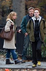ELLE FANNING on the Set of Three Generations in New York 0412