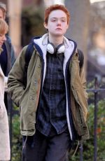 ELLE FANNING on the Set of Three Generations in New York 0412