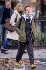 ELLE FANNING on the Set of Three Generations in New York 0412