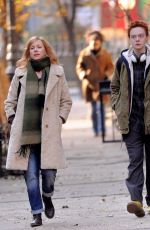 ELLE FANNING on the Set of Three Generations in New York 0412