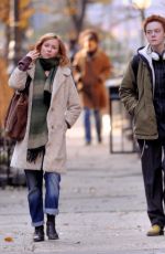 ELLE FANNING on the Set of Three Generations in New York 0412