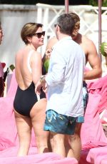 EMMA FORBES in Swimsuit at a Beach in Barbados