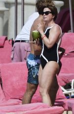 EMMA FORBES in Swimsuit at a Beach in Barbados