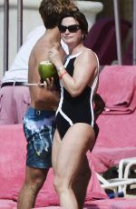 EMMA FORBES in Swimsuit at a Beach in Barbados