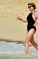 EMMA FORBES on the Beach in Barbados