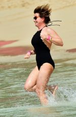 EMMA FORBES on the Beach in Barbados