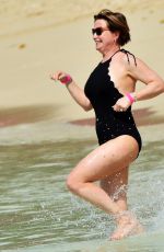 EMMA FORBES on the Beach in Barbados