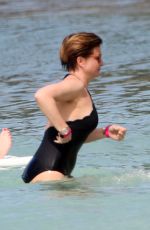 EMMA FORBES on the Beach in Barbados