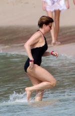 EMMA FORBES on the Beach in Barbados