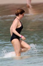 EMMA FORBES on the Beach in Barbados