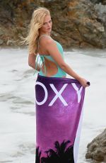 ERIN HEATHERTON at a Photoshoot on the Beach in Malibu