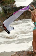 ERIN HEATHERTON at a Photoshoot on the Beach in Malibu