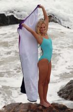 ERIN HEATHERTON at a Photoshoot on the Beach in Malibu