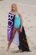 ERIN HEATHERTON at a Photoshoot on the Beach in Malibu
