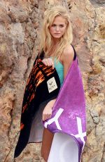 ERIN HEATHERTON at a Photoshoot on the Beach in Malibu