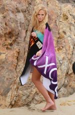 ERIN HEATHERTON at a Photoshoot on the Beach in Malibu