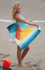ERIN HEATHERTON at a Photoshoot on the Beach in Malibu