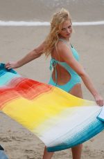 ERIN HEATHERTON at a Photoshoot on the Beach in Malibu
