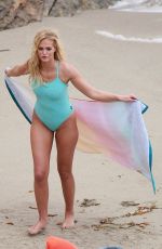ERIN HEATHERTON at a Photoshoot on the Beach in Malibu