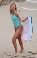 ERIN HEATHERTON at a Photoshoot on the Beach in Malibu