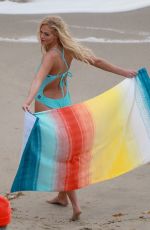 ERIN HEATHERTON at a Photoshoot on the Beach in Malibu