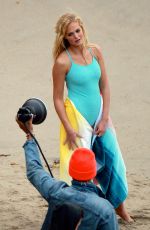 ERIN HEATHERTON at a Photoshoot on the Beach in Malibu