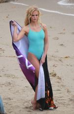 ERIN HEATHERTON at a Photoshoot on the Beach in Malibu