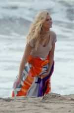 ERIN HEATHERTON at a Photoshoot on the Beach in Malibu