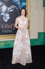 EVANGELINE LILLY at The Hobbit: The Battle of the Five Armies Premiere in in Los Angeles