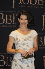 EVANGELINE LILLY at The Hobbit: The Battle of the Five Armies Premiere in Mexico City